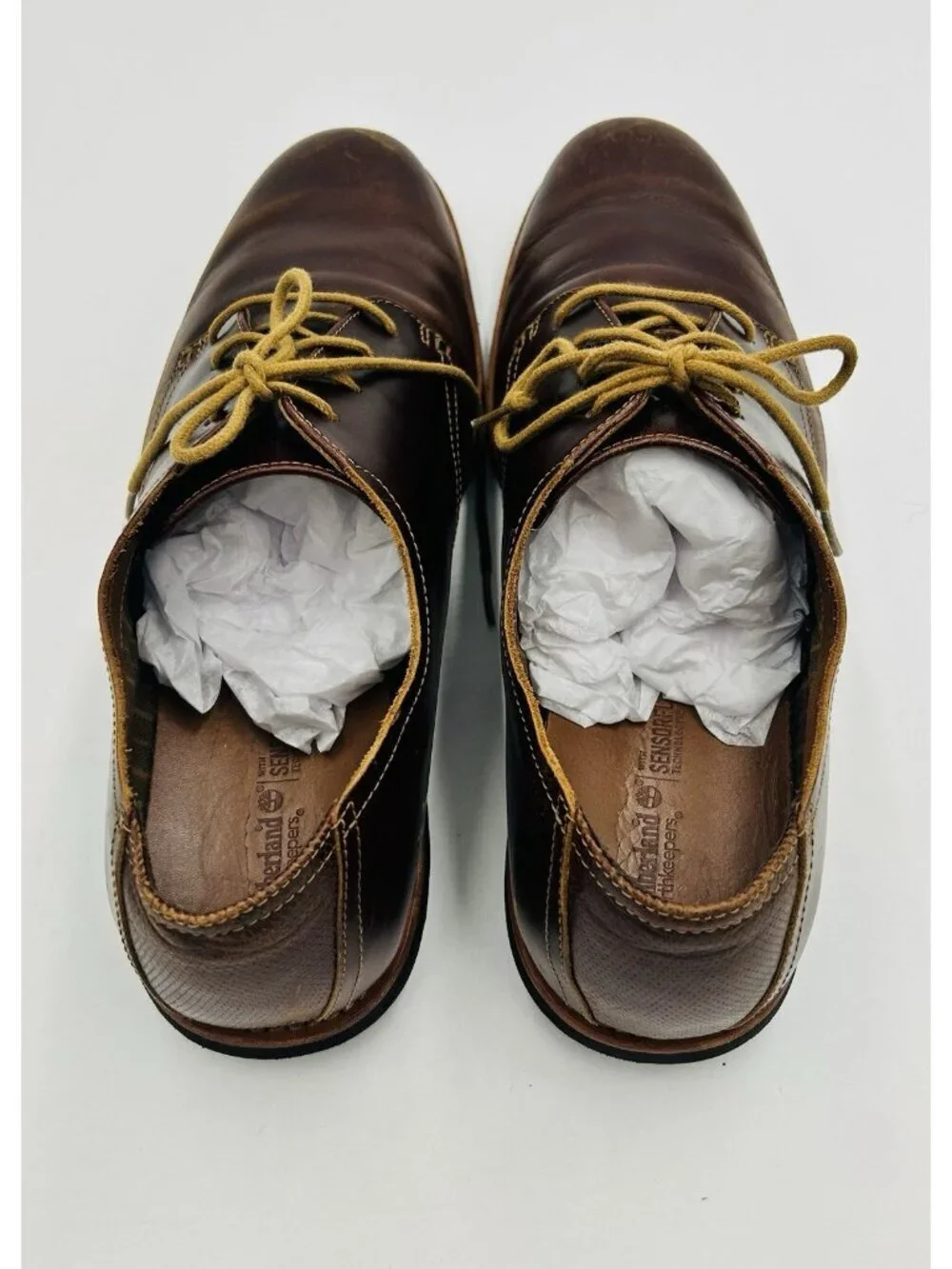 Timberland Classic Oxford Lace-Up Shoes Brown Genuine Leather Men's Size 13